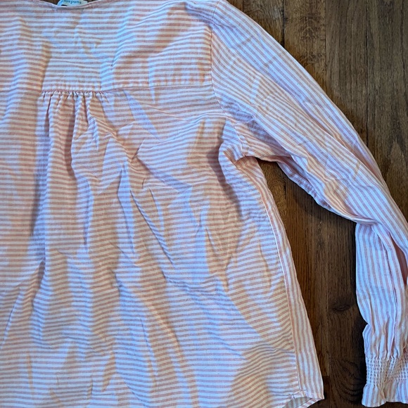 Sundance smocked front striped blouse - Picture 7 of 7